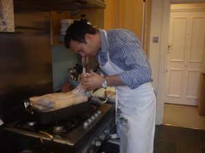 Boy vs goose. Boy won.