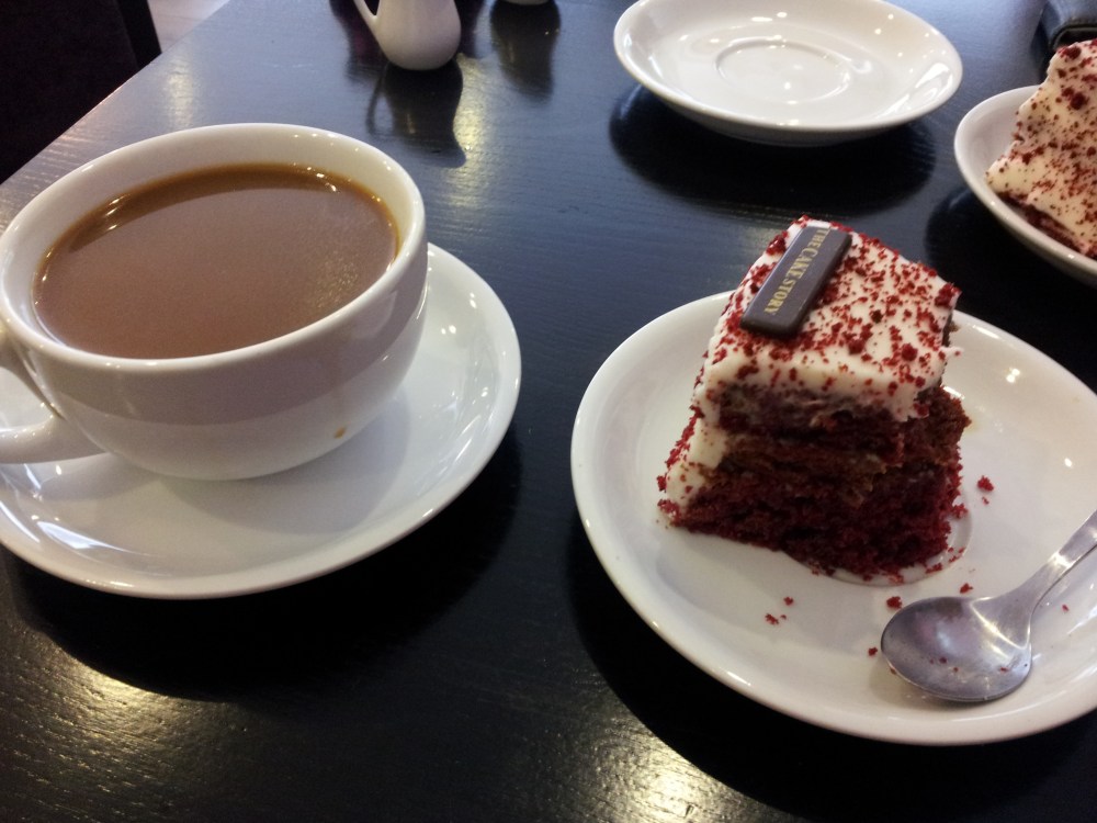 Coffee & Cake. A welcome luxury on a cold Saturday afternoon.