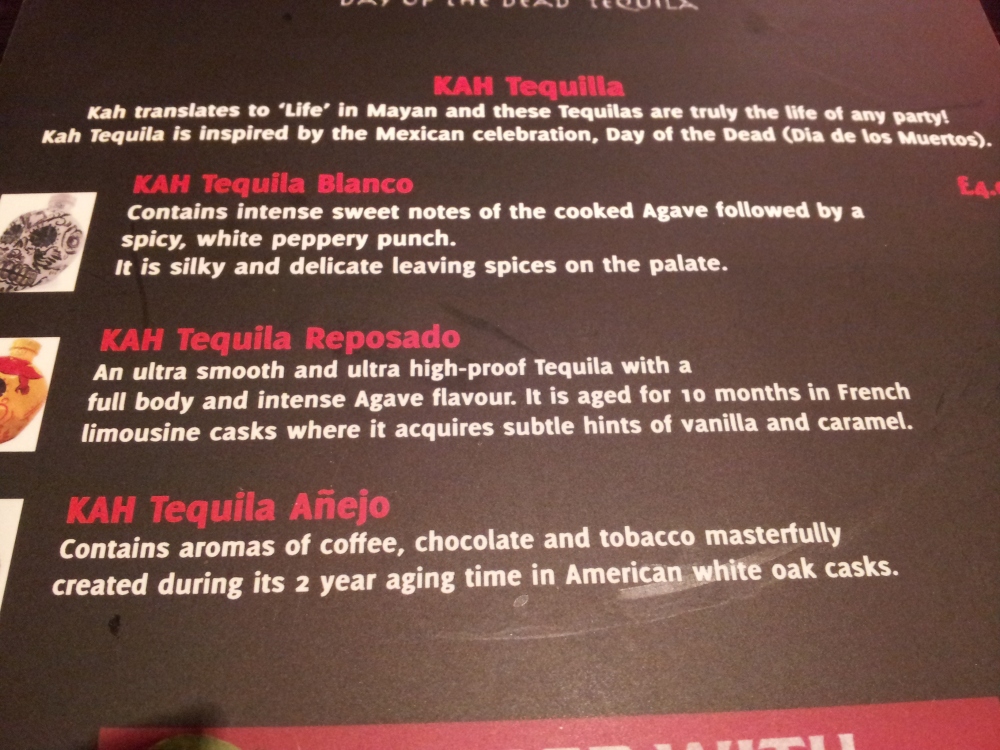 if the banana chimichangas aren't enough to knock you out for the night, check out some specialist tequila. 